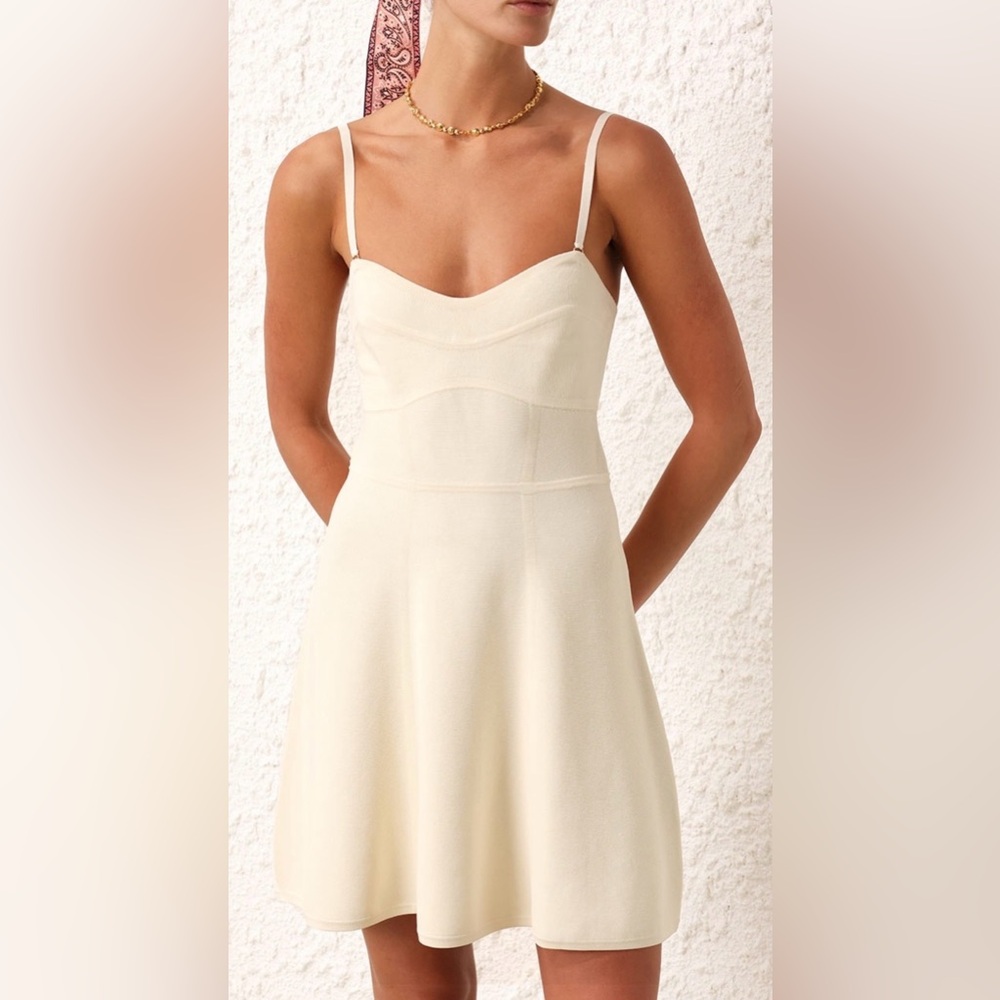 Zimmermann Cream Strapless Dress